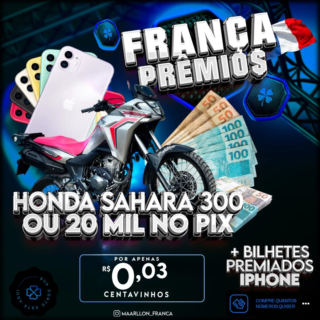 SAHARA 300 OU 20MIL NO PIX